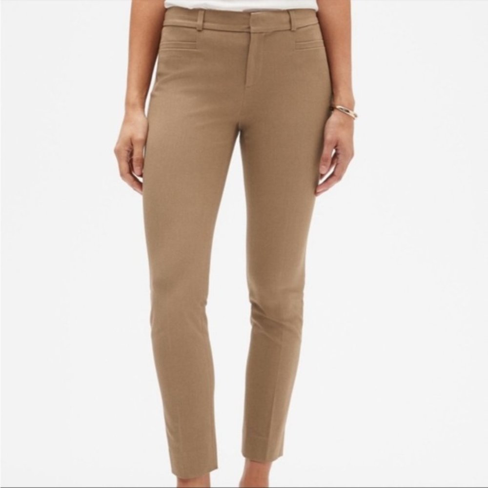 Banana Republic Pants Women's Size 0 Sloan Fit Cropped Ankle Tan Khaki